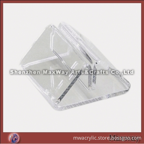 Triangle clear lucite/acrylic menu holder